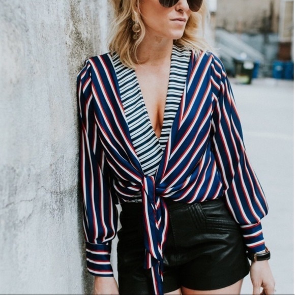 Zara Striped Bodysuit - Picture 1 of 6